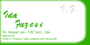 ida fuzesi business card